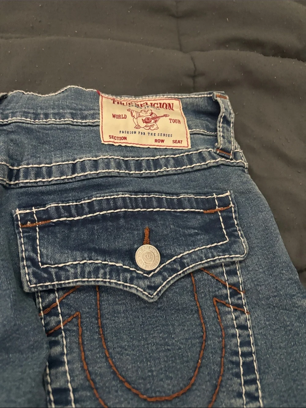 True Religion Men's Slim Jeans in Light Blue Wash